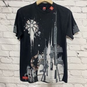Kallusive BOMBARDED T Shirt Size M‎ Black Religious Hip Hop Leave Your Mark AOP